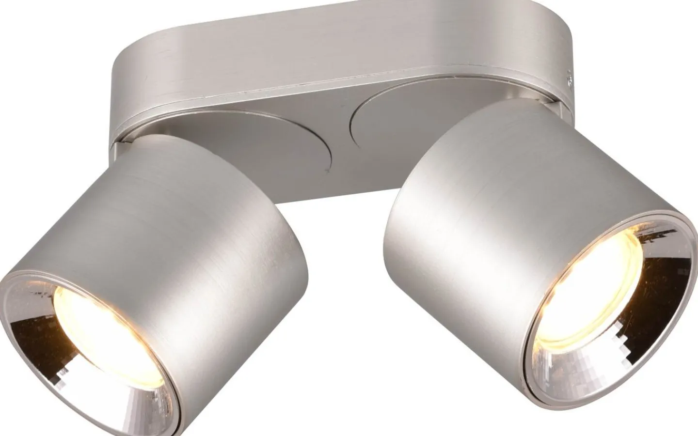 Trio Lighting Guayana Spotlight 2-delad GU10 borstad aluminium* Takspot Med 2 Lampor