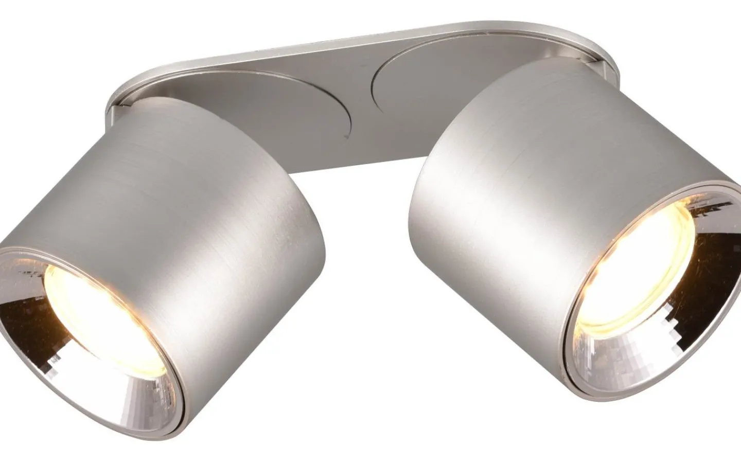 Trio Lighting Guayana Spotlight 2-delad GU10 borstad aluminium* Takspot Med 2 Lampor