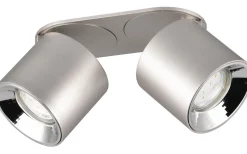 Trio Lighting Guayana Spotlight 2-delad GU10 borstad aluminium* Takspot Med 2 Lampor