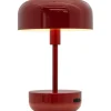 Dyberg Larsen Haipot Uppladdningsbar Bordslampa 26cm LED 3000K 3W Mörkröd IP44* Uppladdningsbara Lampor Utomhus|Uppladdningsbara Lampor Utomhus