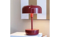Dyberg Larsen Haipot Uppladdningsbar Bordslampa 26cm LED 3000K 3W Mörkröd IP44* Uppladdningsbara Lampor Utomhus|Uppladdningsbara Lampor Utomhus