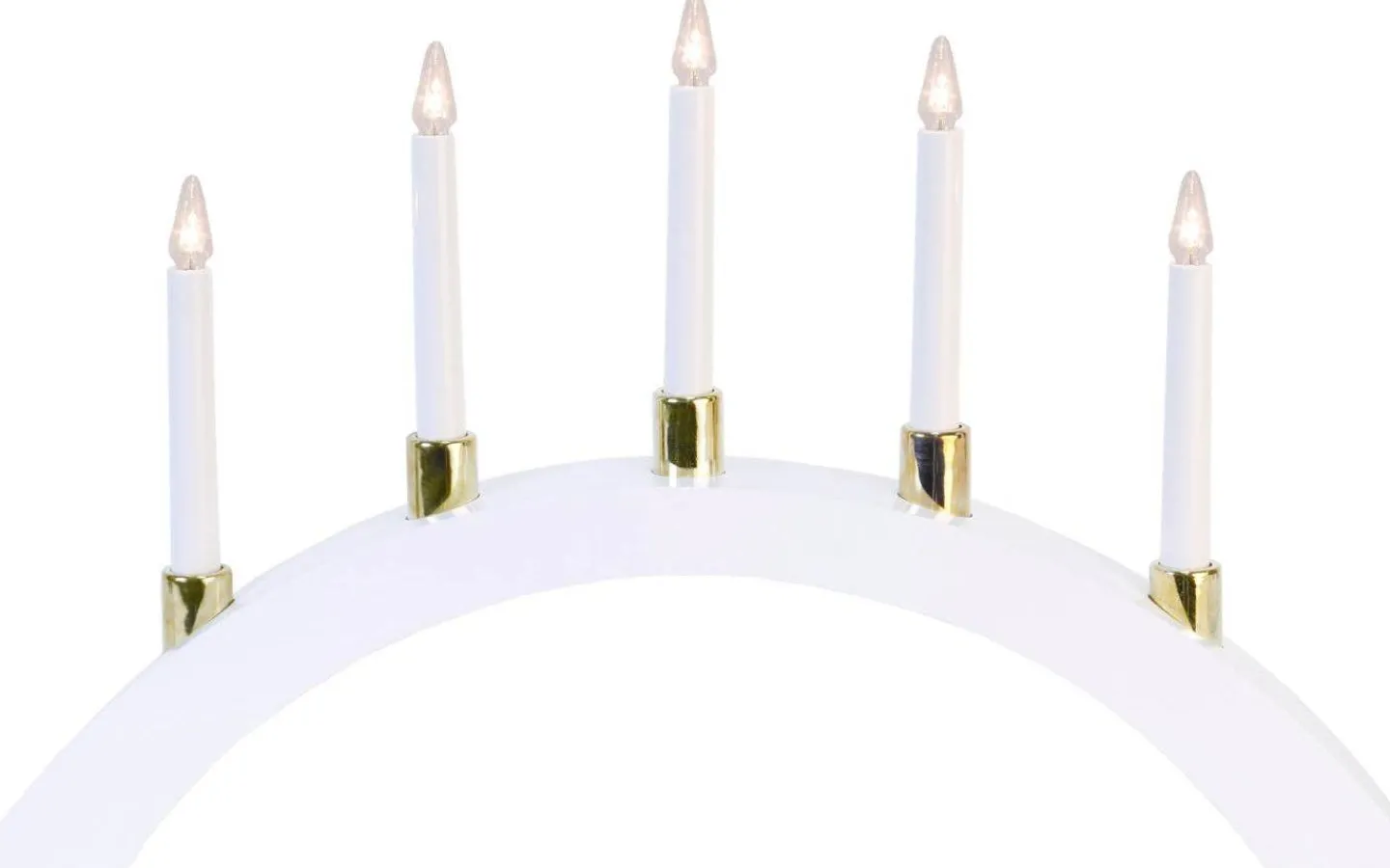 Visa Alla Adventsljusstakar|Adventsljusstakar 31-60 Cm<Star Trading Halla Adventsljusstake Båge LED Vit 33cm