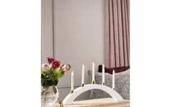 Visa Alla Adventsljusstakar|Adventsljusstakar 31-60 Cm<Star Trading Halla Adventsljusstake Båge LED Vit 33cm