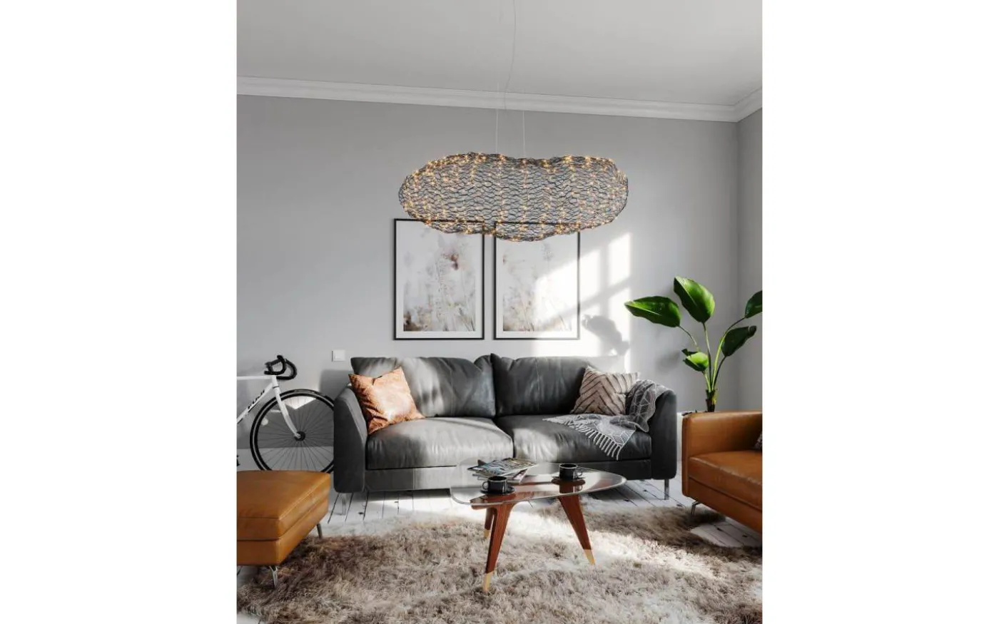 Hayden Taklampa LED 115cm Matt Svart