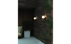 Hayley Vägglampa Brun IP44