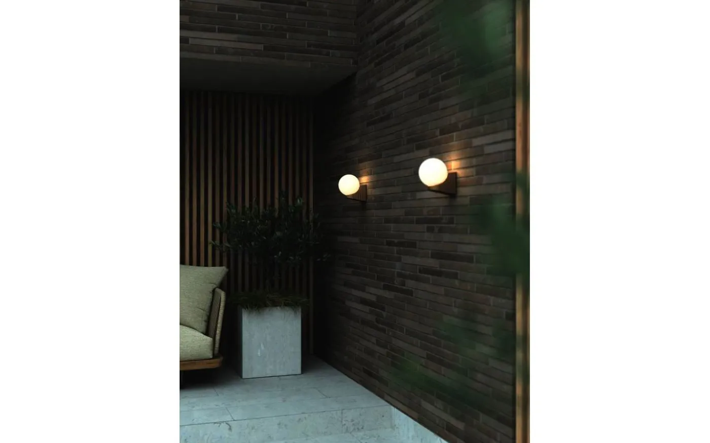 Hayley Vägglampa Brun IP44