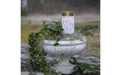 Star Trading Hearty Solcelldrivet Gravljus 12cm Vit* Gravljus|Gravljus