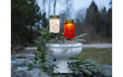 Star Trading Hearty Solcelldrivet Gravljus 12cm Vit* Gravljus|Gravljus