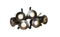 Bastulampor<Hidealite Heatspot G2 Kit Bastu 2700K 6x0,4W Borstad Stål IP44