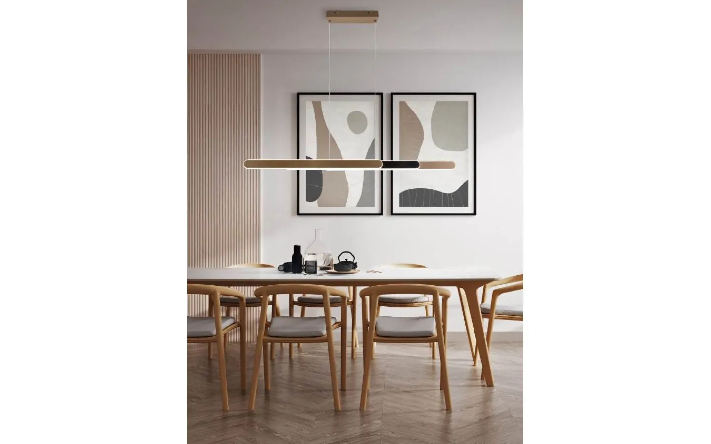 Avlånga Taklampor<Trio Lighting Helios Takpendel LED 82,5-130cm kaffebrun