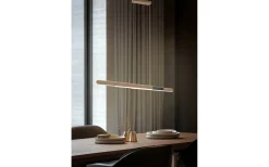 Avlånga Taklampor<Trio Lighting Helios Takpendel LED 82,5-130cm kaffebrun