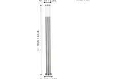 Pollare & Grindlyktor<Eglo Helsinki Pollare 110cm Rostfritt Stål IP44