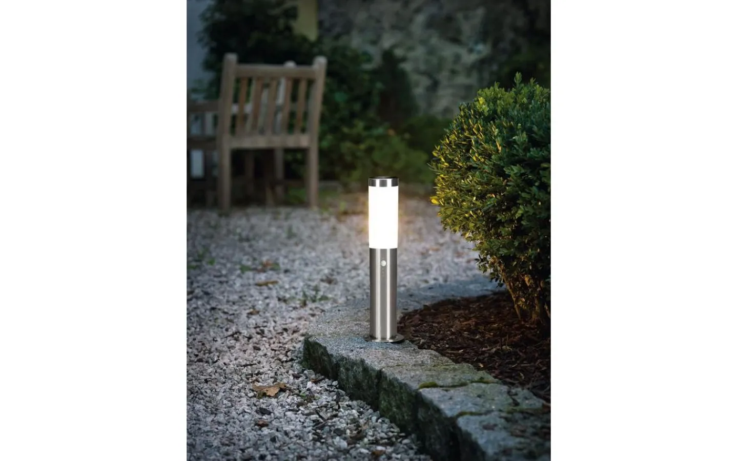 Pollare & Grindlyktor<Eglo Helsinki Pollare 45cm Rörelse Rostfritt Stål IP44