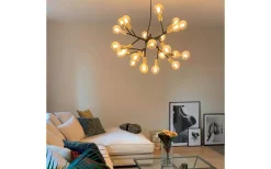 Heroes Taklampa 80cm 24L Svart/Mässing