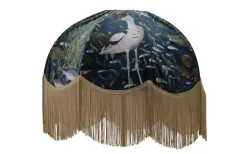 Hallbergs Heron Lampskärm Ø50cm Guldfrans* Mönstrade Lampskärmar