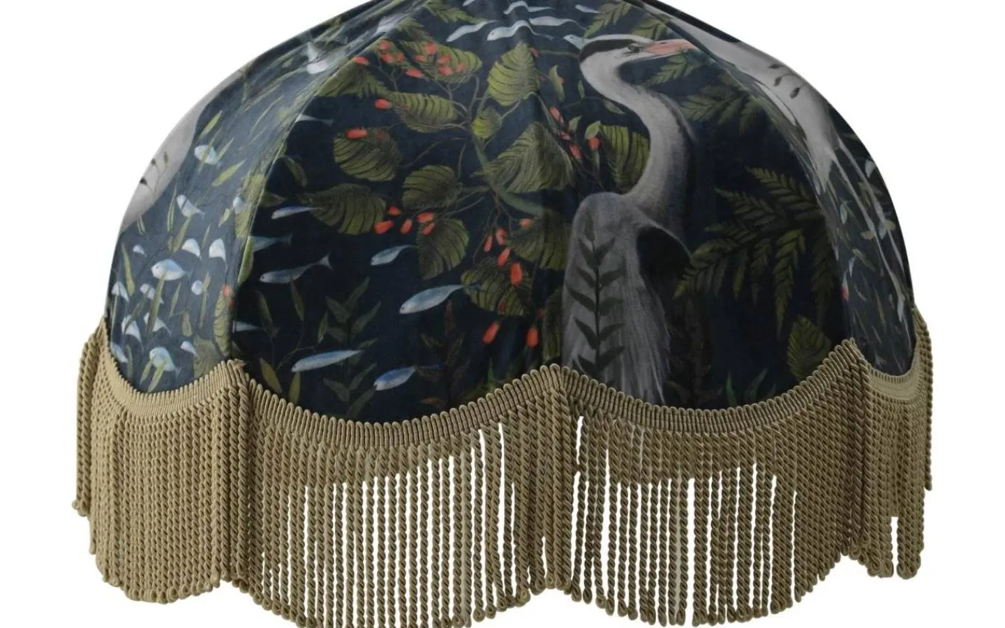 Mönstrade Lampskärmar<Hallbergs Heron Lampskärm Ø50cm Lyxfrans Guld