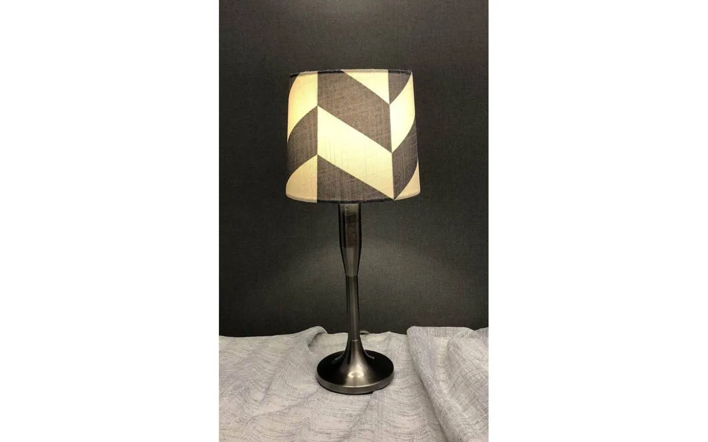Herringbone Lampskärm Ø16cm Grå/Vit