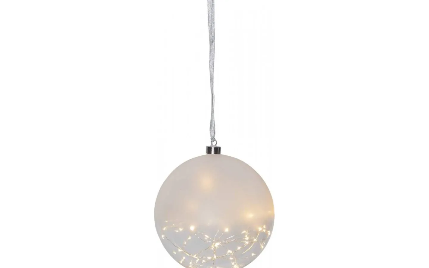 Inomhusdekorationer 230V<Star Trading Hängande Glaskula Glow 20cm Frostad