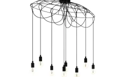 Eglo Hogsmill Taklampa 116cm 8L Svart* Stora Taklampor Ø70-150 Cm