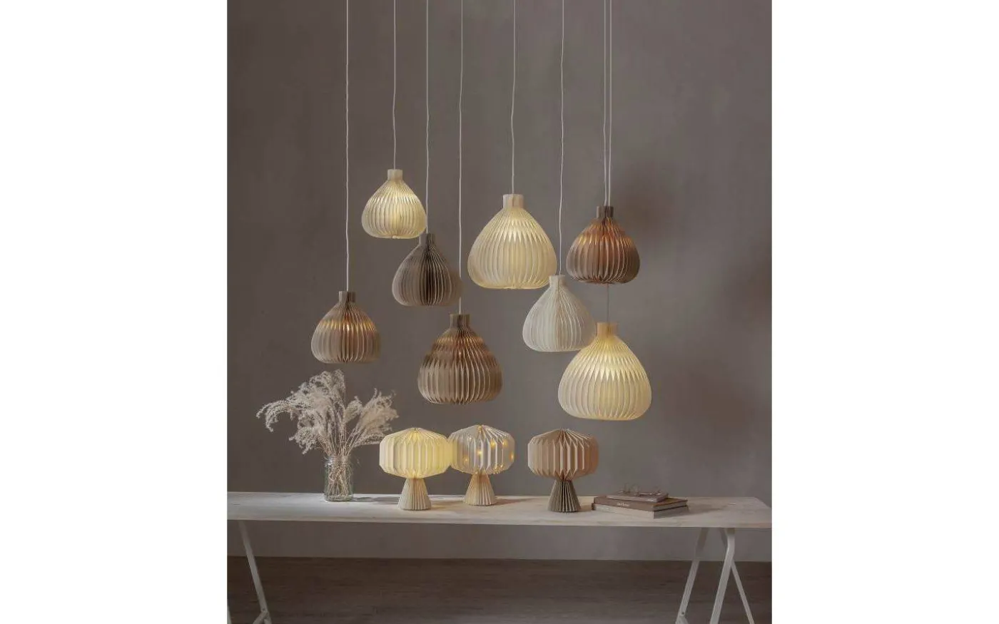 Honeycomb Bordsdekoration i Papper 33cm Beige