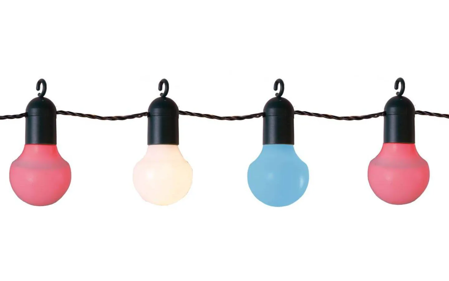 Star Trading Hooky Ljusslinga 5,7m 20L Färgmix IP44* Partyslingor Utomhus 230V|Partyslingor Utomhus 230V