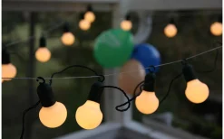 Partyslingor Utomhus 230V|Partyslingor Utomhus 230V<Star Trading Hooky Ljusslinga 5,7m 20L Grön/Opal IP44