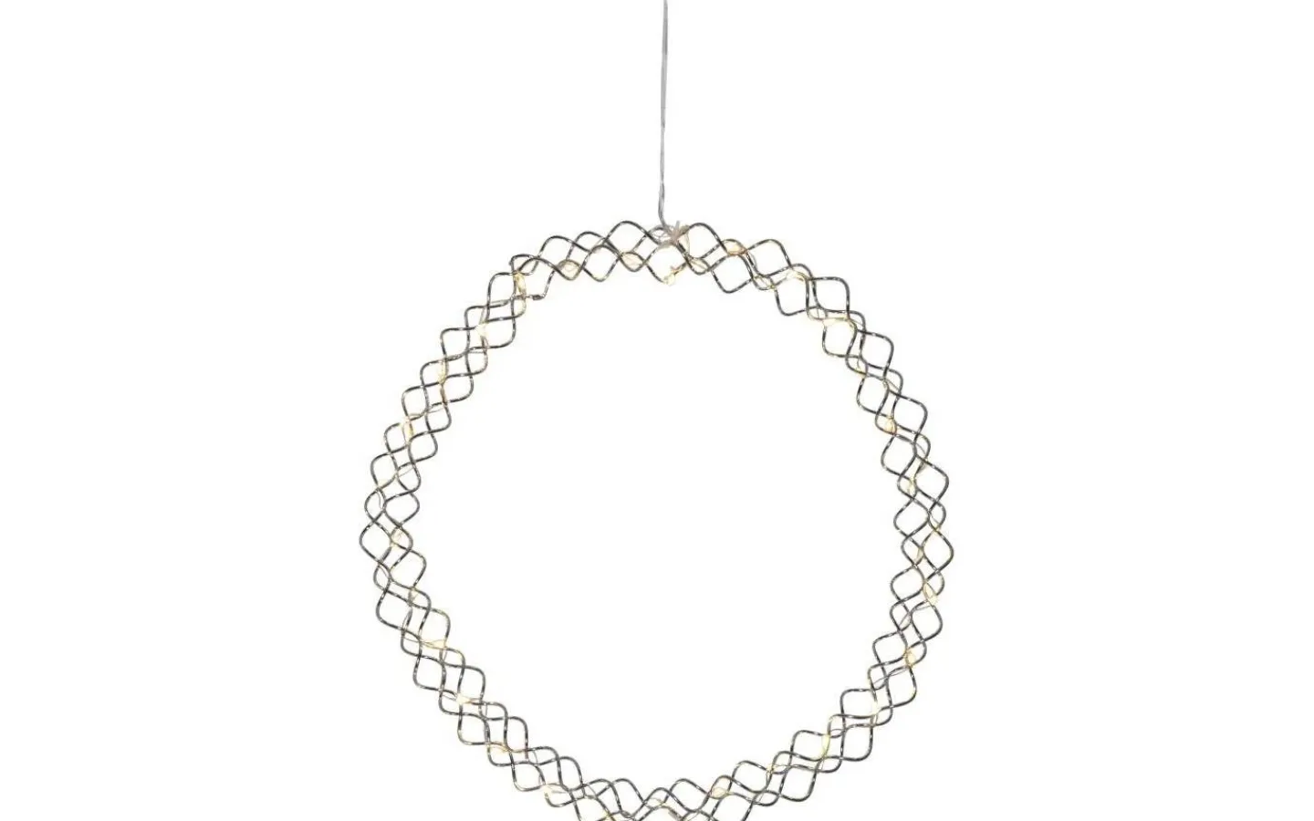 Kransar|Batteri Julpynt Inomhus<Star Trading Hoop Batteridriven Metallkrans 30cm LED Krom Inomhus