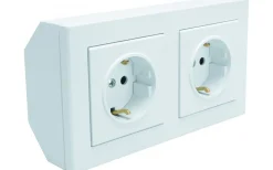 Malmbergs Hörnbox Optima Komplett Vit* Strömbrytare & Vägguttag