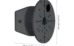 Hörnfäste 11,2cm Universal Svart