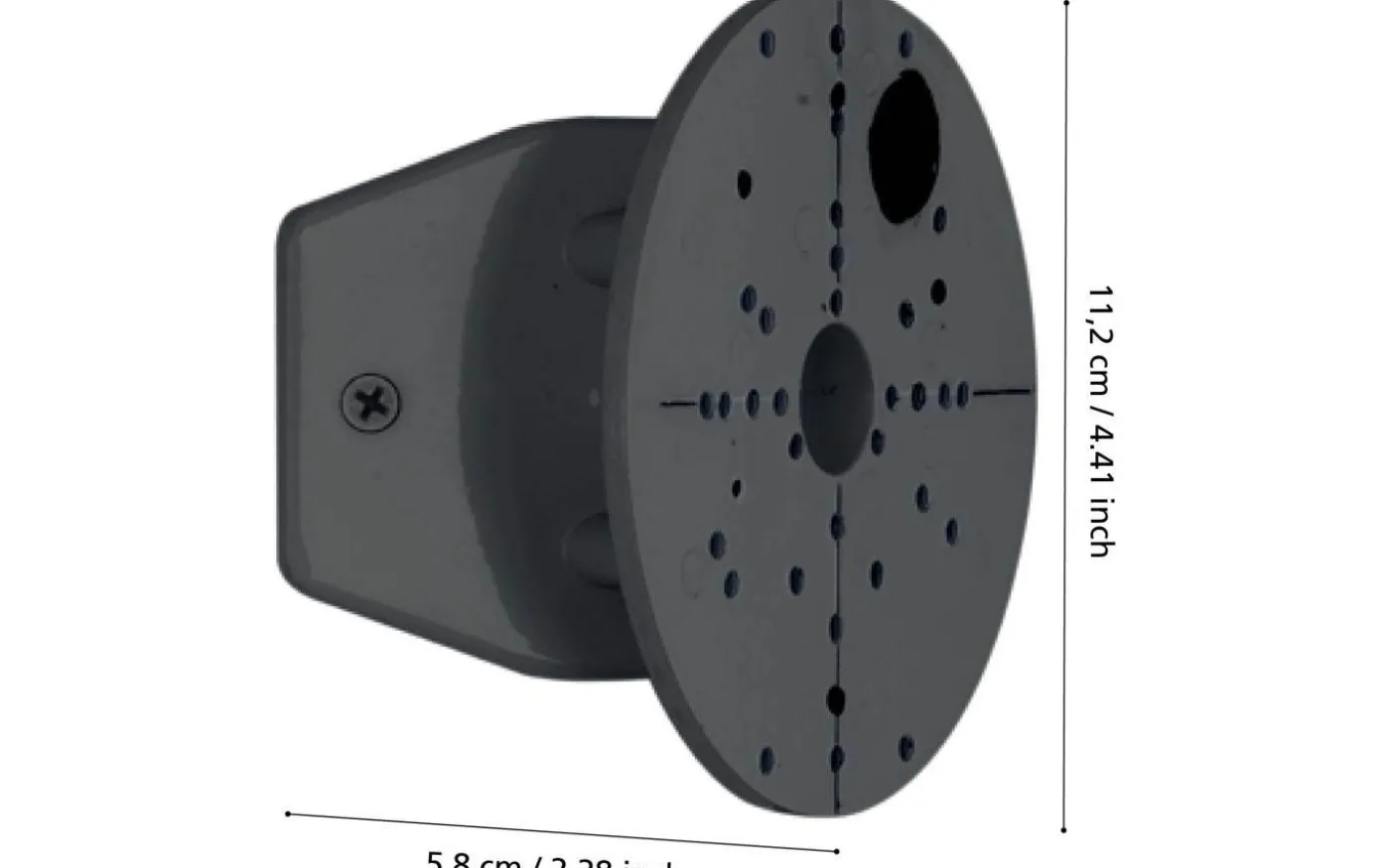 Hörnfäste 11,2cm Universal Svart