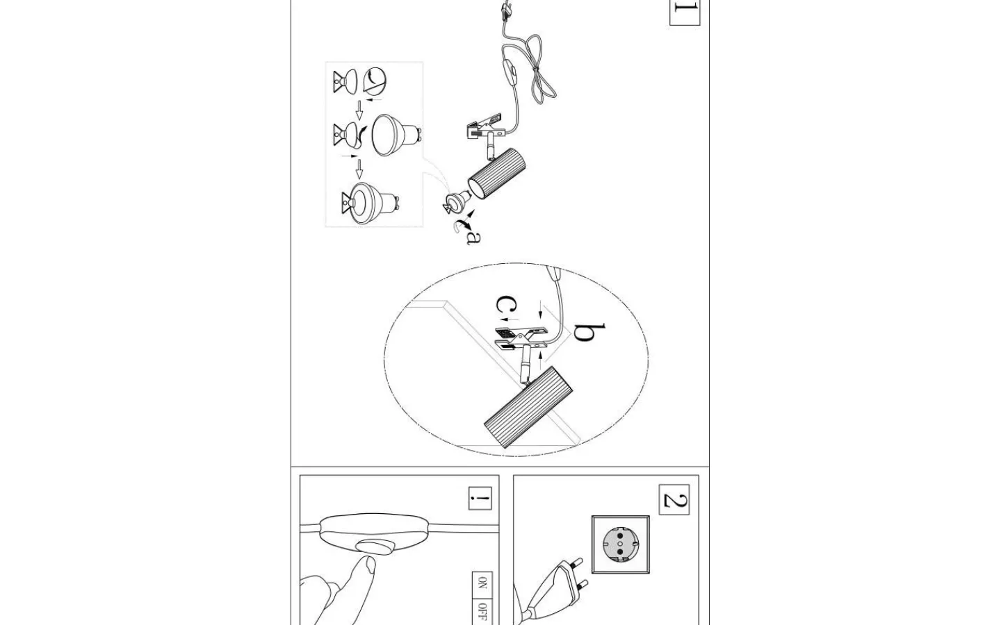 Klämlampor|Bordslampor<Globen Lighting Hubble Klämlampa 12cm Borstad Mässing