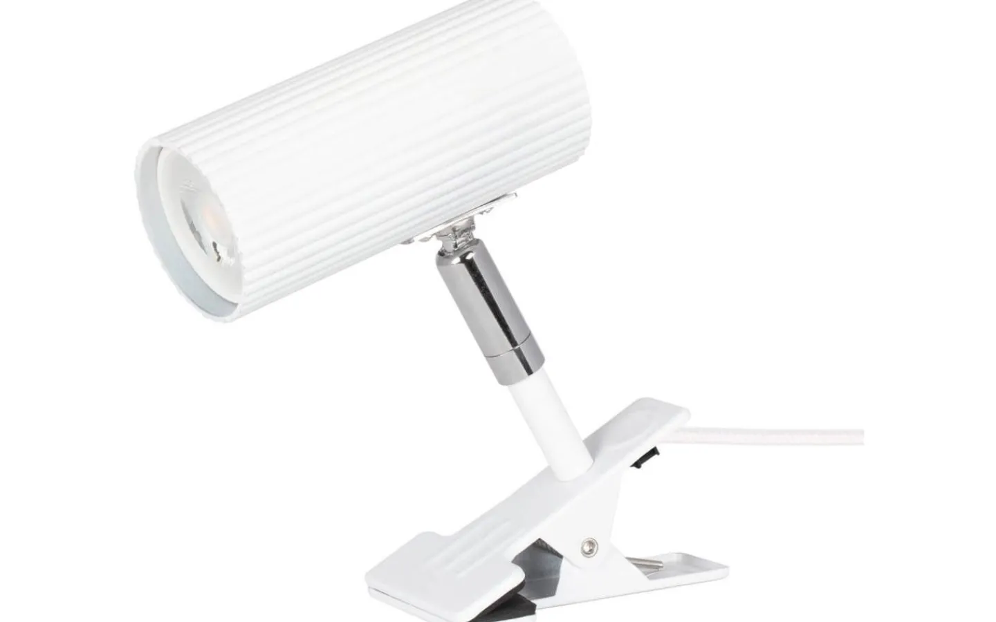 Klämlampor|Bordslampor<Globen Lighting Hubble Klämlampa 12cm Vit