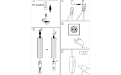 Globen Lighting Hubble Pendel 38cm E14 Svart* Sladdställ Med Sockel