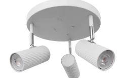 Globen Lighting Hubble Takspotlight 3L 25cm Vit/Krom* Runda Takspotlights|Takspot Med 3 Lampor