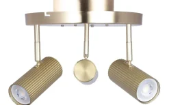 Globen Lighting Hubble Takspotlight 3L 25cm Borstad Mässing* Runda Takspotlights|Takspot Med 3 Lampor