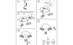 Globen Lighting Hubble Takspotlight 3L 25cm Borstad Mässing* Runda Takspotlights|Takspot Med 3 Lampor