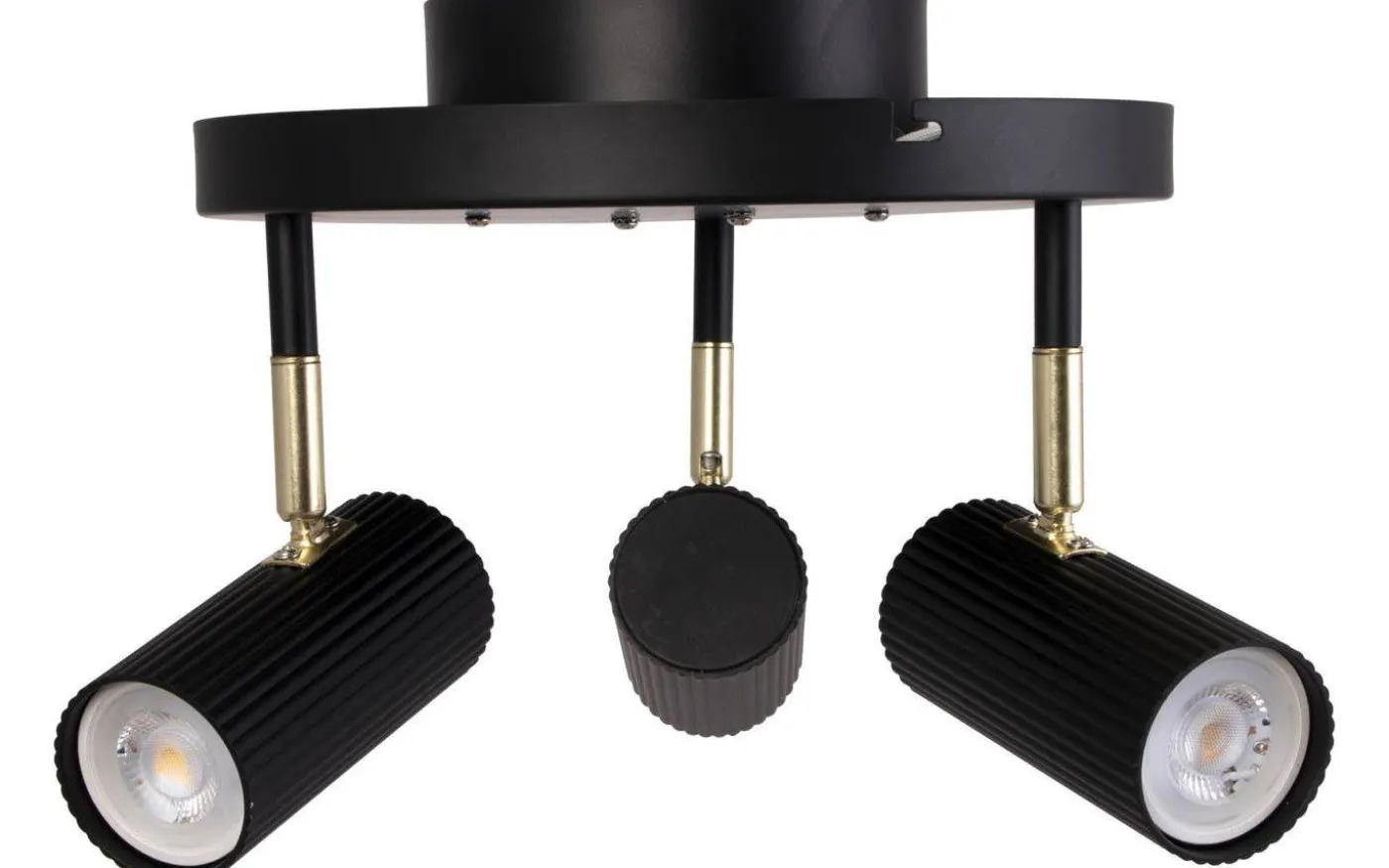 Hubble Takspotlight 3L 25cm Svart/Mässing