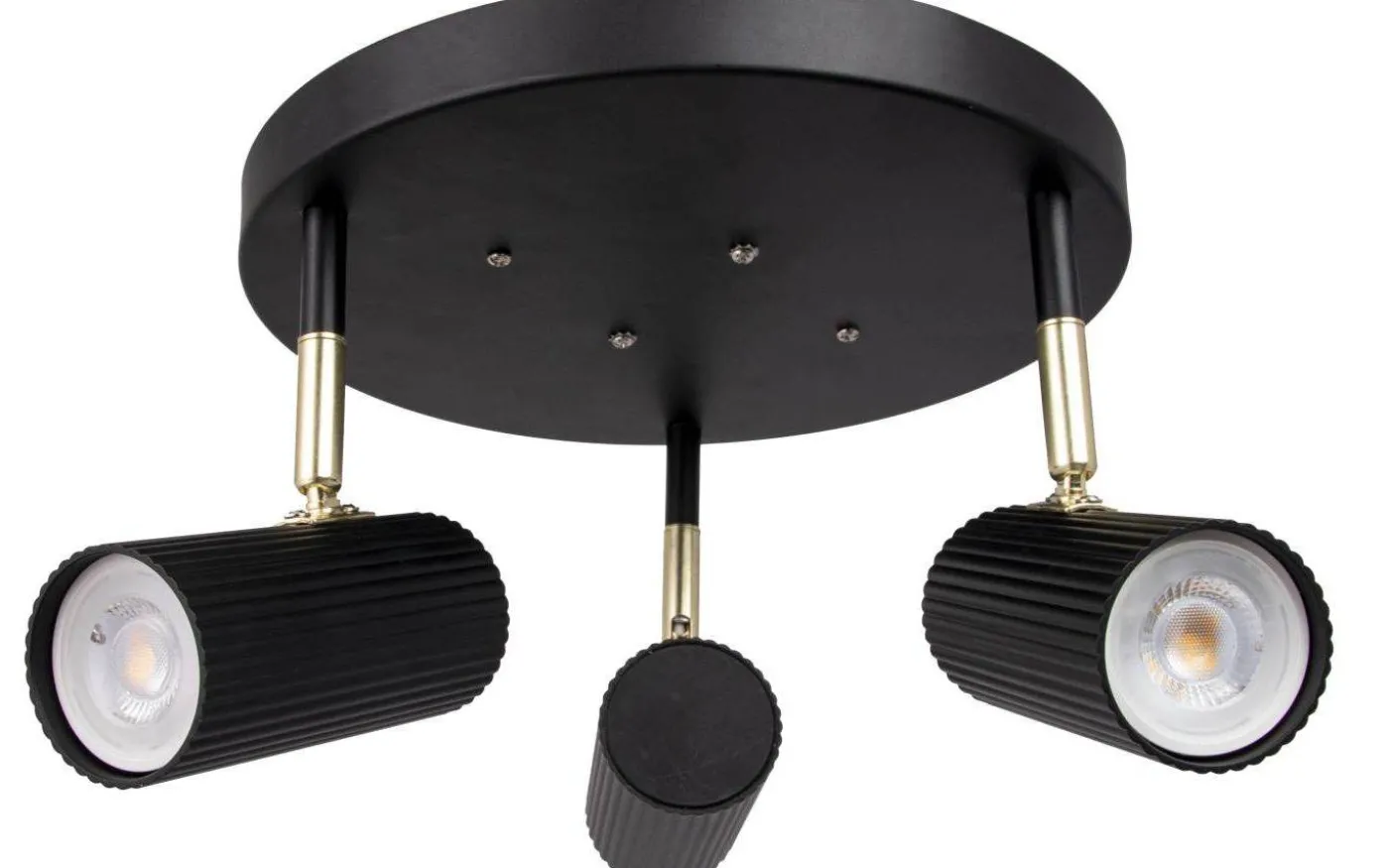 Hubble Takspotlight 3L 25cm Svart/Mässing