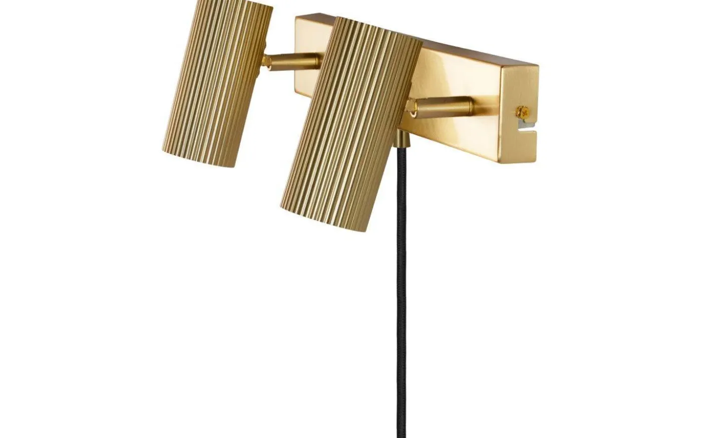 Hubble Vägglampa 2L 35cm Borstad Mässing