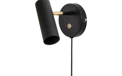 Sovrum|Läslampor<Globen Lighting Hubble Vägglampa Svart