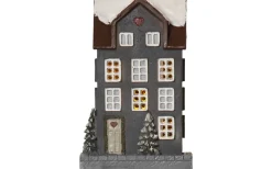 Hus Batteridriven Dekoration 2-pack Grå