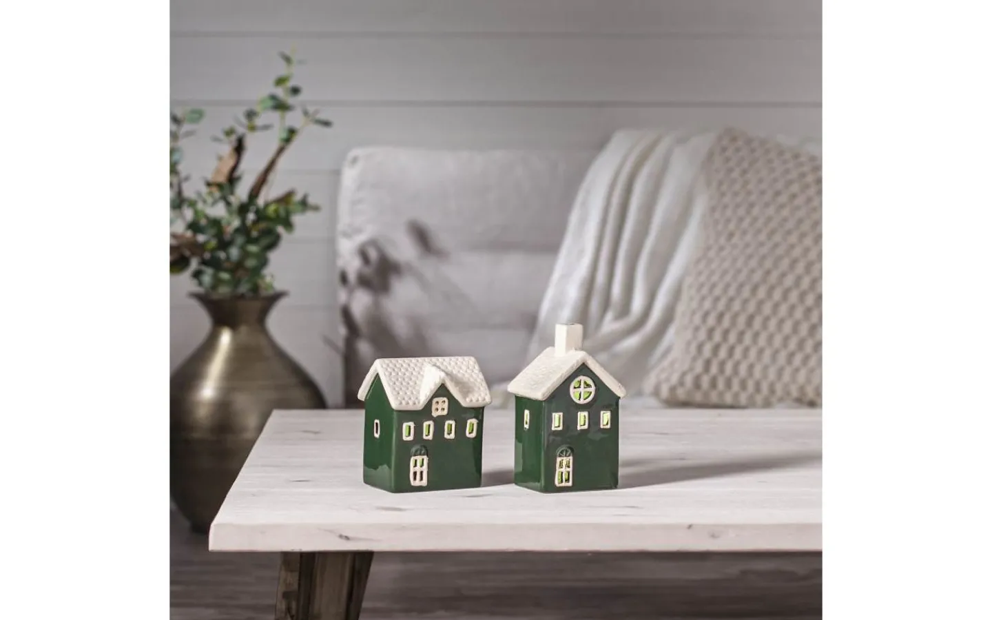 Batteri Julpynt Inomhus|Inomhusdekorationer Batteri<Star Trading Husby Bordsdekoration 2-pack Grön