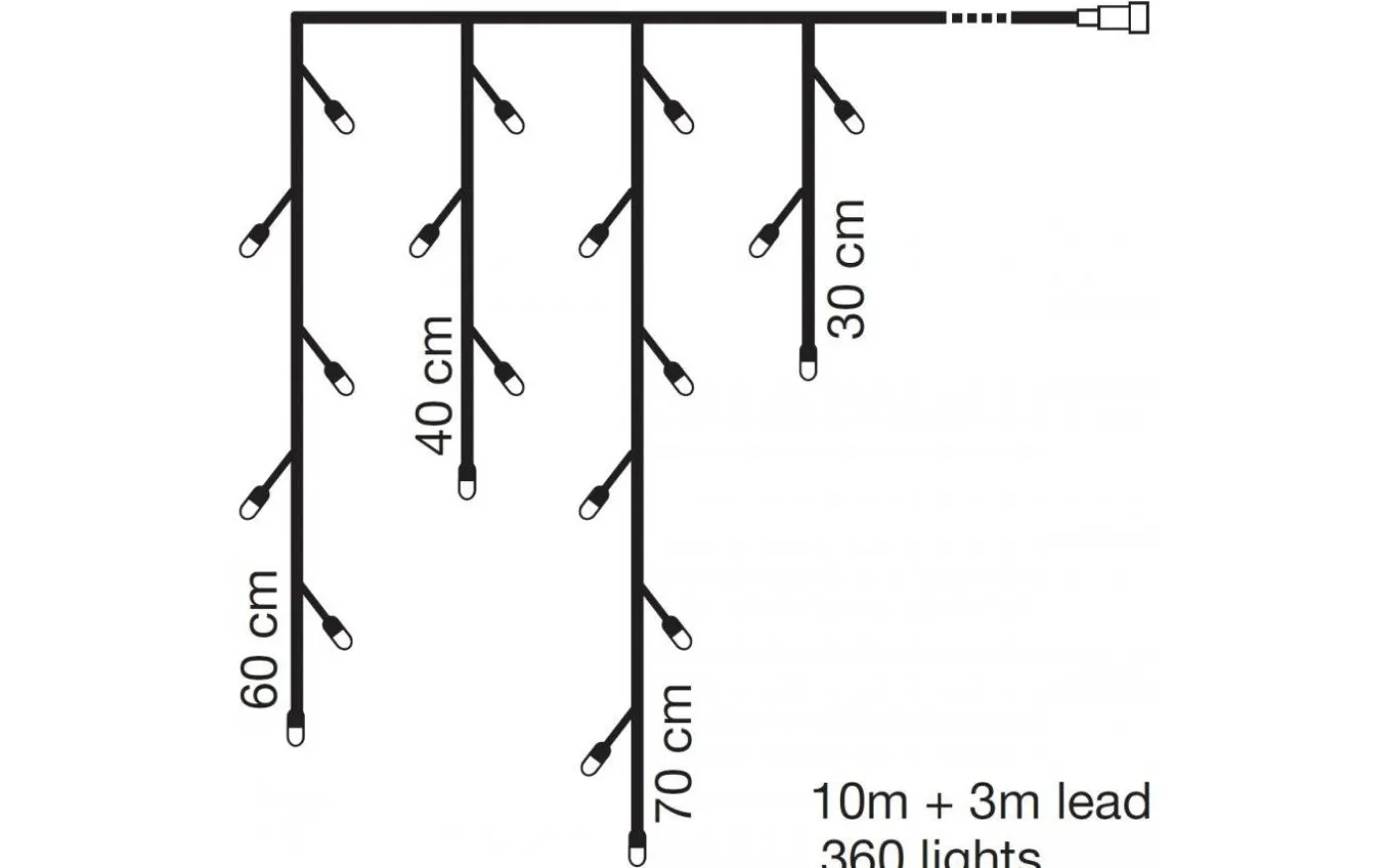 Ice Istappsslinga 10x0,7m LED Lightson