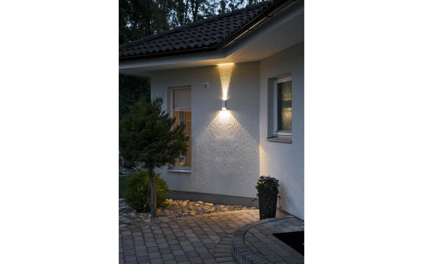 Konstsmide Imola Vägglampa LED 3000K 2x3W Grå IP54* Upp & Nedljus Lampor|Vägglampor Utomhus