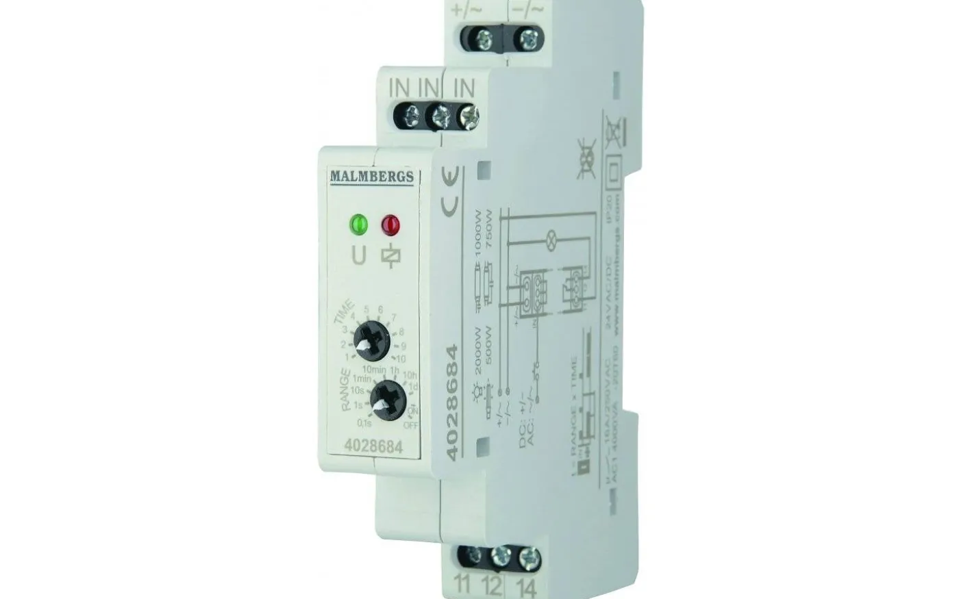 Impulsrelä, 1vxl, 24V AC/DC