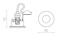 Rendl Inca R Infälld Spotlight GU10 Vit IP65* Spotlights Med Utbytbar Ljuskälla|Infällda Spotlights Badrum
