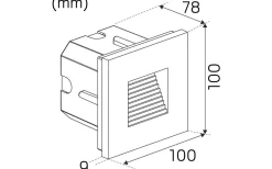 Hidealite Indicate Multi Inf. Vägglampa 3000K 2W Antracit IP65* Infälld Murbelysning