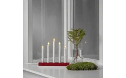 Inez Adventsljusstake 24cm Röd