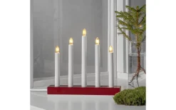 Inez Adventsljusstake 24cm Röd