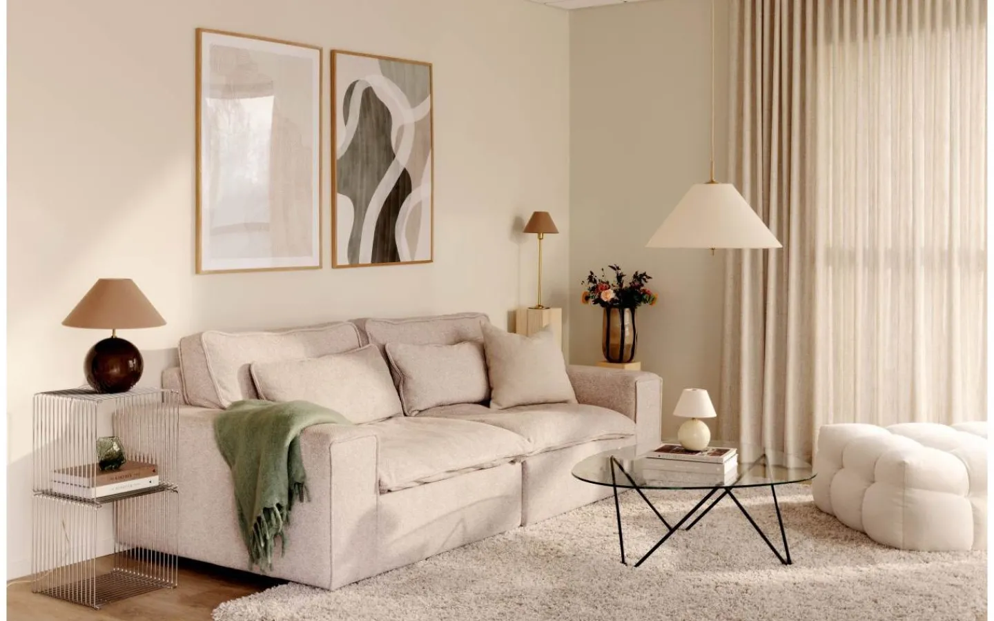 Lampfötter<Globen Lighting Iris Lampfot 45cm Borstad Mässing